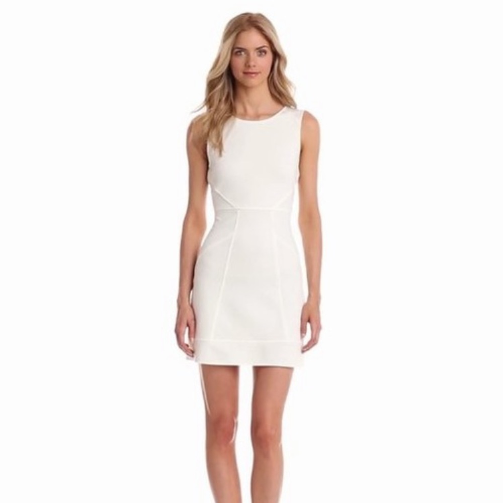 Sanctuary White Quotation Seam Ballet Dress
